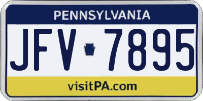 PA license plate JFV7895