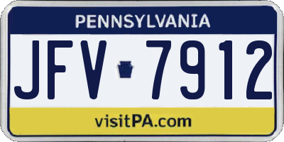 PA license plate JFV7912