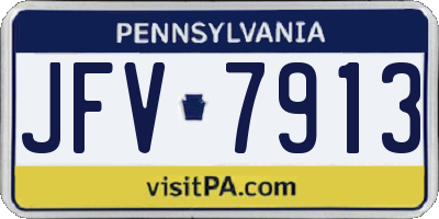 PA license plate JFV7913