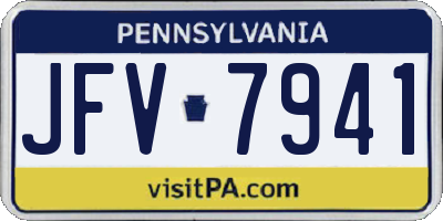 PA license plate JFV7941