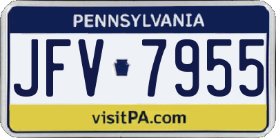 PA license plate JFV7955