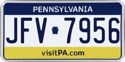 PA license plate JFV7956
