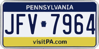 PA license plate JFV7964