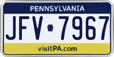 PA license plate JFV7967