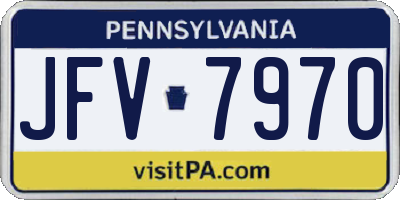 PA license plate JFV7970