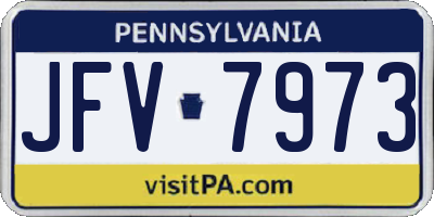 PA license plate JFV7973
