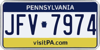 PA license plate JFV7974