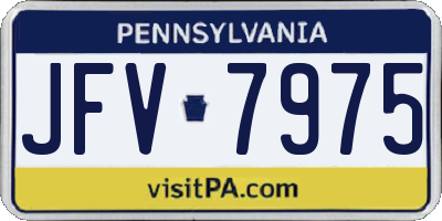 PA license plate JFV7975