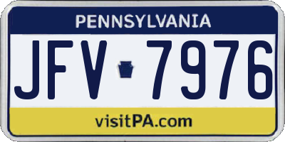 PA license plate JFV7976