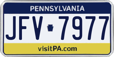 PA license plate JFV7977