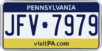 PA license plate JFV7979