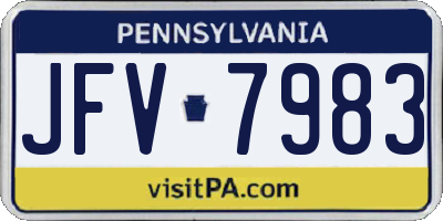 PA license plate JFV7983