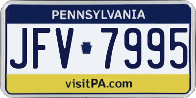 PA license plate JFV7995