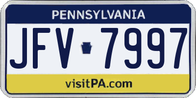 PA license plate JFV7997