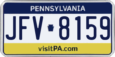 PA license plate JFV8159