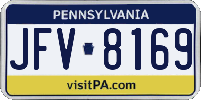 PA license plate JFV8169