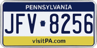 PA license plate JFV8256