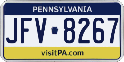 PA license plate JFV8267