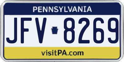 PA license plate JFV8269