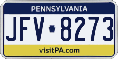 PA license plate JFV8273
