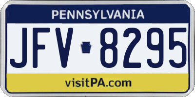 PA license plate JFV8295