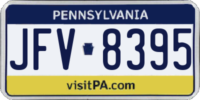 PA license plate JFV8395