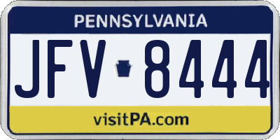 PA license plate JFV8444