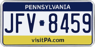 PA license plate JFV8459