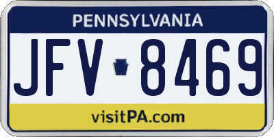 PA license plate JFV8469
