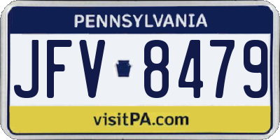 PA license plate JFV8479