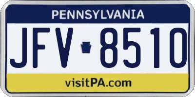PA license plate JFV8510