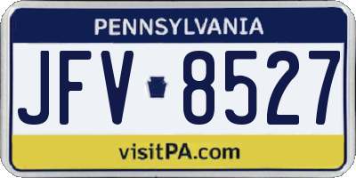 PA license plate JFV8527