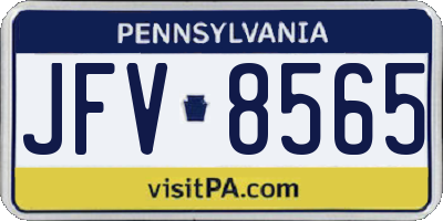 PA license plate JFV8565