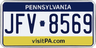PA license plate JFV8569