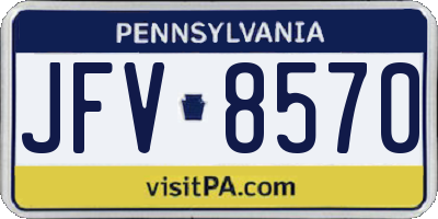 PA license plate JFV8570