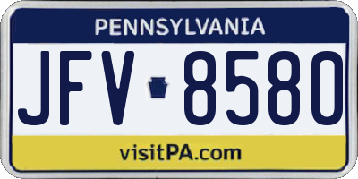PA license plate JFV8580