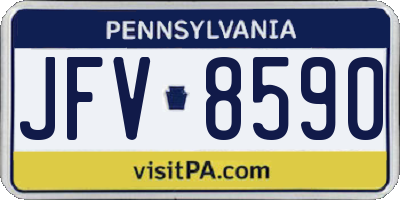 PA license plate JFV8590