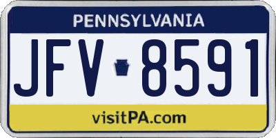 PA license plate JFV8591
