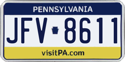 PA license plate JFV8611
