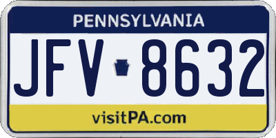 PA license plate JFV8632