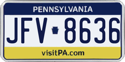 PA license plate JFV8636