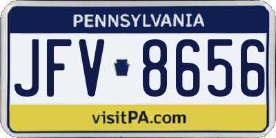 PA license plate JFV8656