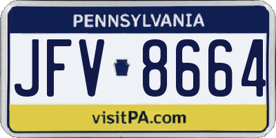 PA license plate JFV8664