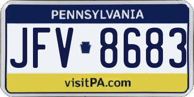 PA license plate JFV8683