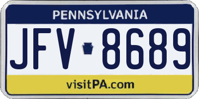 PA license plate JFV8689