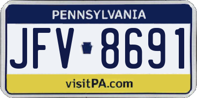 PA license plate JFV8691
