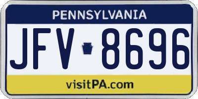 PA license plate JFV8696