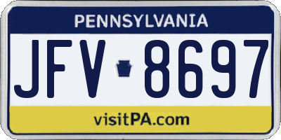 PA license plate JFV8697