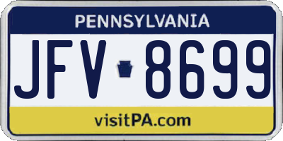 PA license plate JFV8699