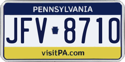 PA license plate JFV8710